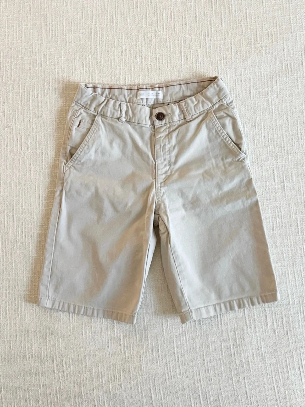 Zara Boys Light Khaki Shorts - Beige